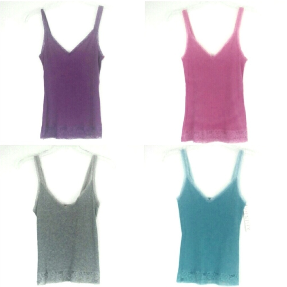 4 Lace Ribbed Camis Size Small 1 is NWT